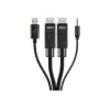 Cable combo KVM seguro Belkin - cable de teclado / vídeo / ratón / audio - USB, conector mini, DisplayPort (M) a conector jack mini estéreo, USB Type-