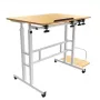 Mesa portátil para portátil Maclean, blanca, 80x60cm, 50kg máx, altura ajustable 67-115cm, MC-124 W