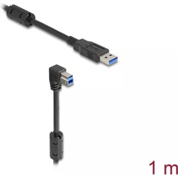 Cable USB DeLOCK Type-A macho a Type-B macho 90° hacia abajo 1 m