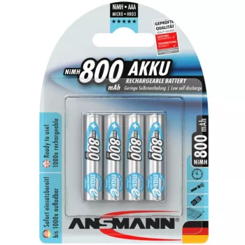 1x4 pila recargable Ansmann maxE NiMH Micro AAA 800 mAh 5035042