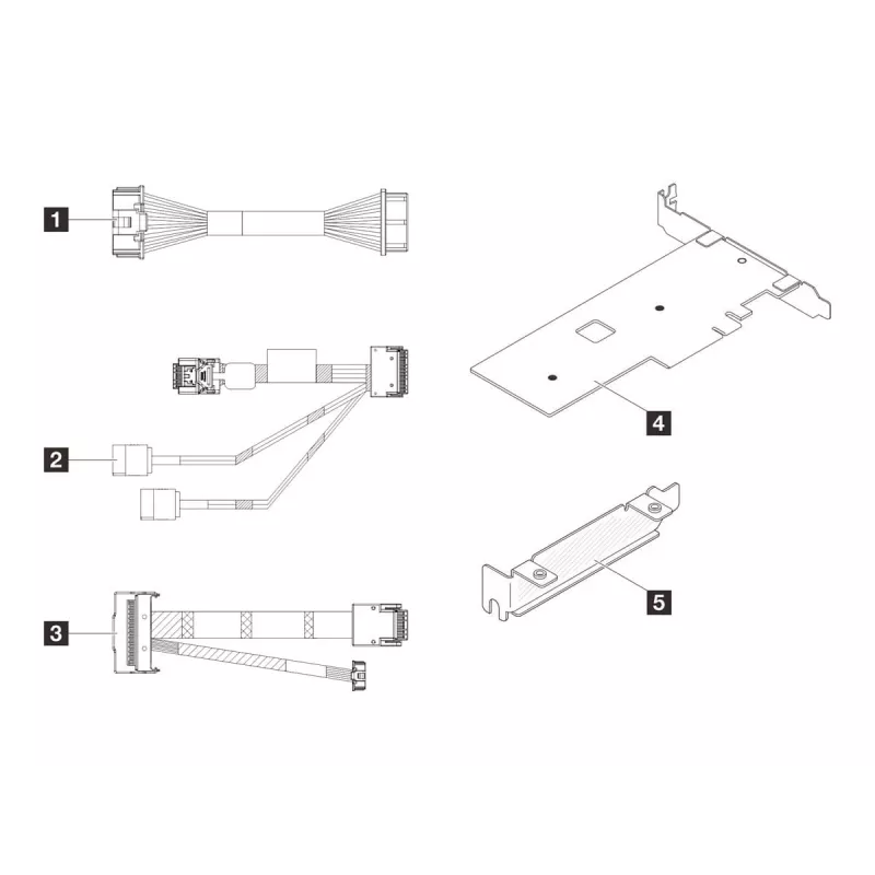 Lenovo ThinkSystem SR250 V3/ST250 V3 juego de cables M.2 (4Z57A88898)