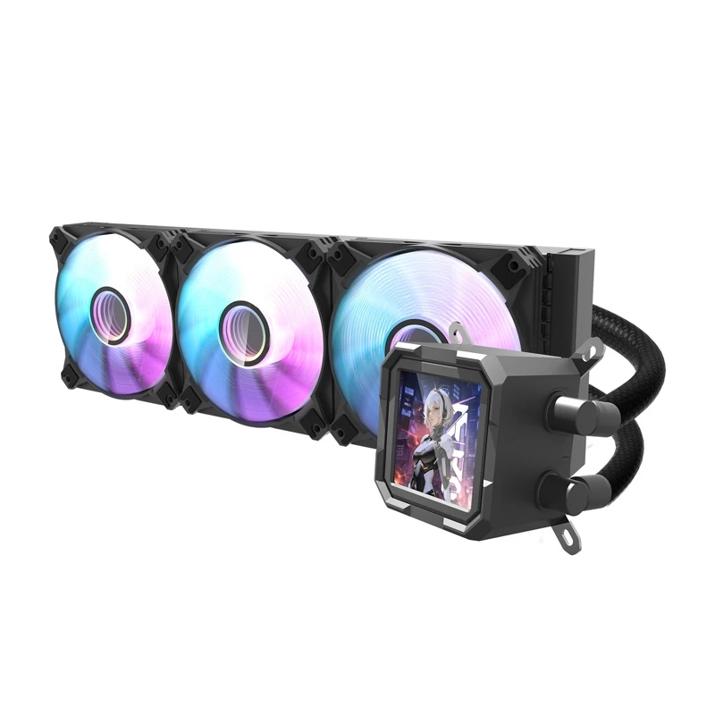 Refrigeración líquida para CPU Darkflash DV360S radiador de 360 mm, iluminación RGB, negra