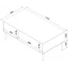 Banco / mesa Cama TRESSE 110x60x40 verde mate