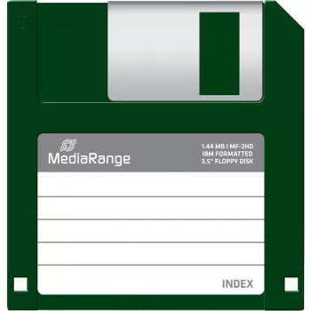 Disquete MediaRange MR200 3,5 pulgadas 1,44 MB pack de 10, rojo y amarillo