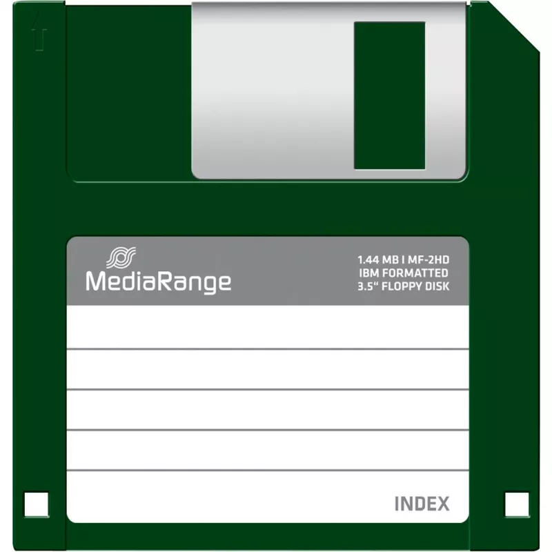 Disquetes MediaRange MR200 de 3,5 pulgadas 1,44 MB, 10 uds., negros