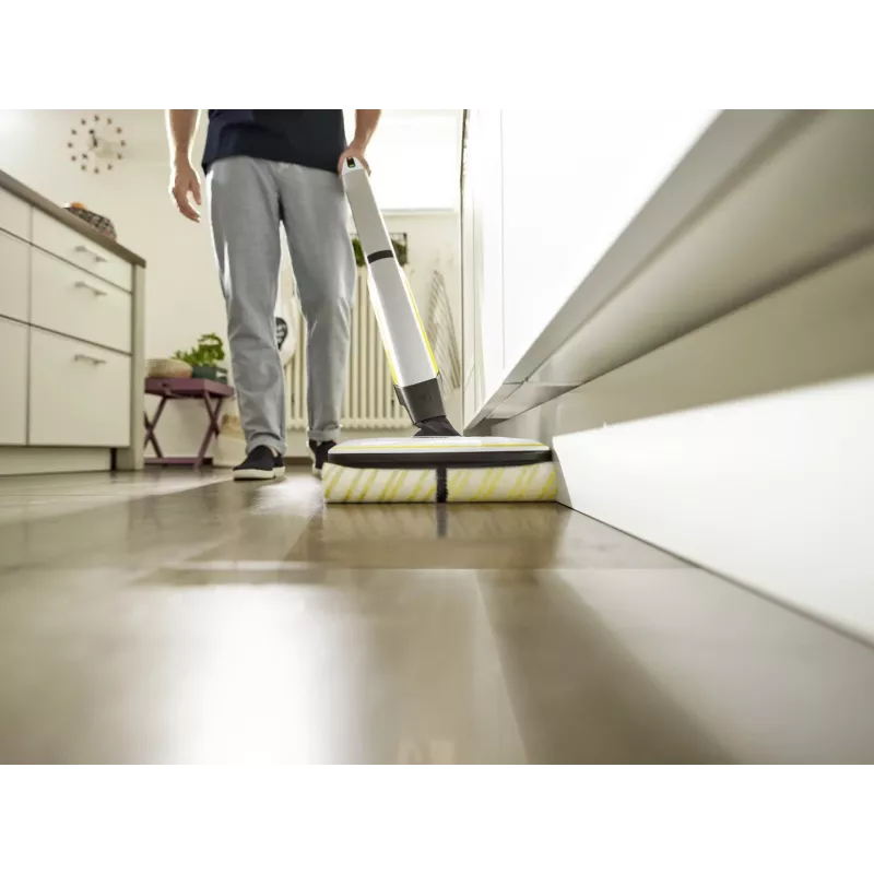 Escoba eléctrica con batería Kärcher FC 7 CORDLESS húmedo sin bolsa negro, blanco, amarillo 2,85 Ah