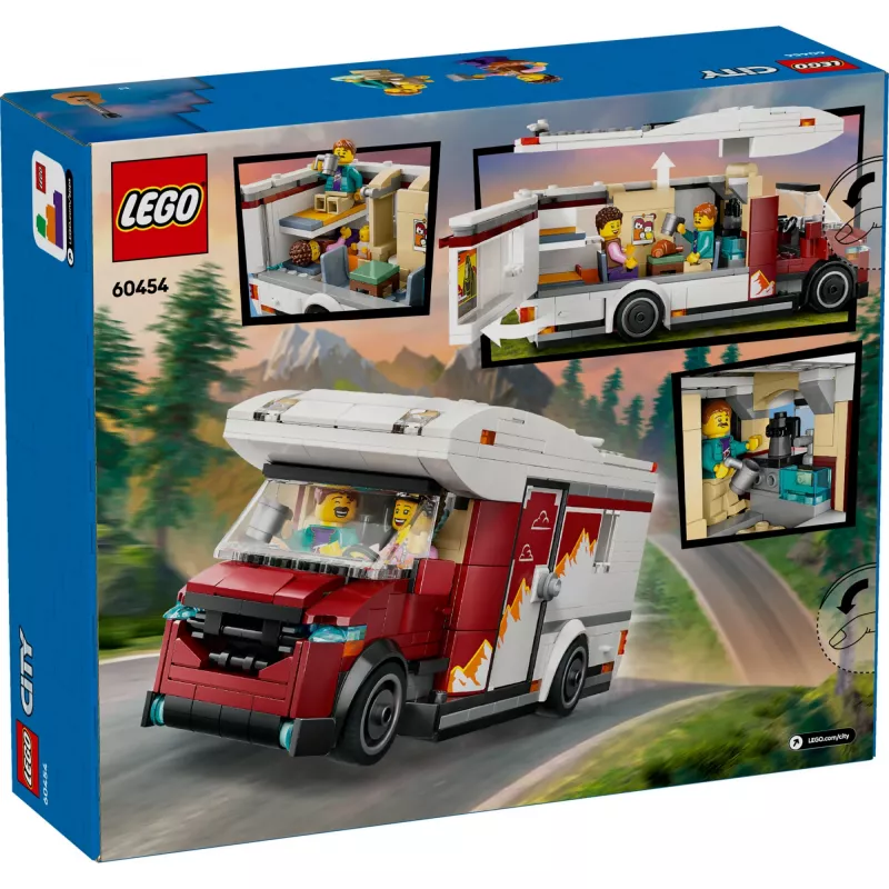 Juguete de construcción LEGO City Autocaravana de aventura 60454, 385 piezas, altura 80 mm, para niños a partir de 6 años