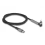 Cable de carga y datos USB Type-C a Lightning con conector en ángulo y función de soporte, DELOCK 1,5 m, 9 V 3 A (MFi)