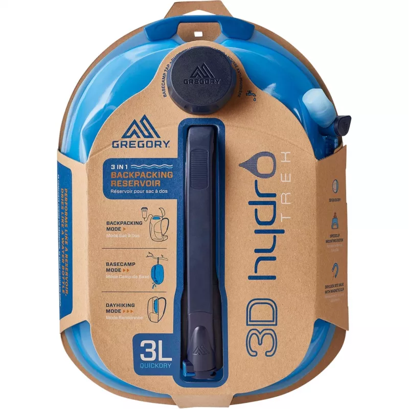 Depósito de hidratación 3D Hydro Trek 3L, botella de agua Light Blue, 3 litros