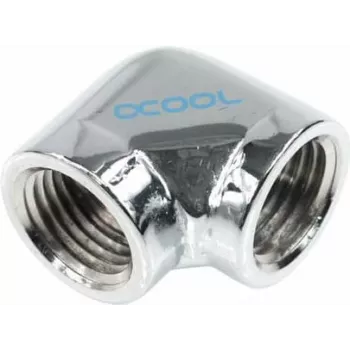 Alphacool HF Conector en L G1/4 hembra a G1/4 hembra - Cromo (17041)