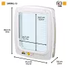 FERPLAST Swing 15 - puerta grande para perros, blanca
