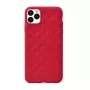 Funda blanda Devia Woven2 para iPhone 11 Pro, funda protectora de textura tejida, rojo