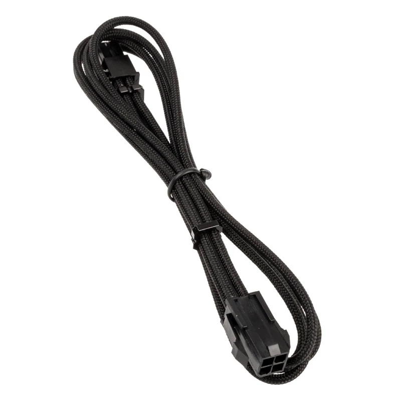 Cable de extensión BitFenix Alchemy 4 pines ATX12V, 45 cm, mallado - negro