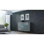 Aparador Cama VIGO 90/120/38 blanco/gris brillante