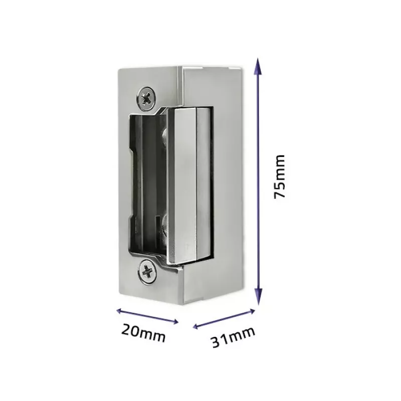 Cerradura electromagnética QOLTEC 52459 12V simétrica con memoria y bloqueo