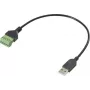 Renkforce Cable adaptador USB 2.0 [1x conector macho A - 1x terminal de conexión] RF-6443966 30 cm (RF-6443966)
