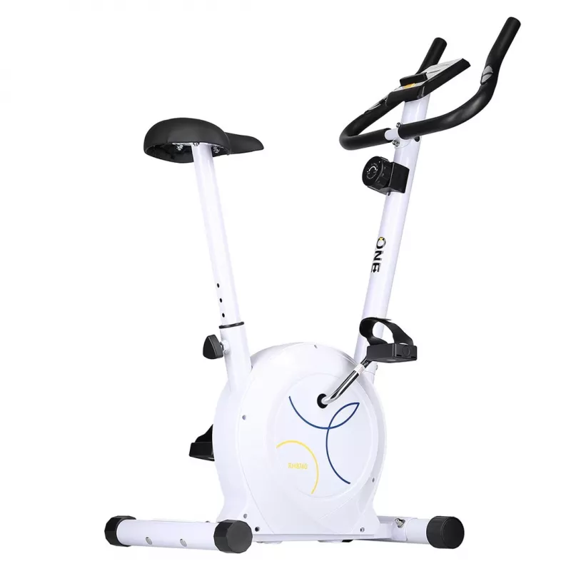 Bicicleta estática magnética One Fitness RM8740 blanca