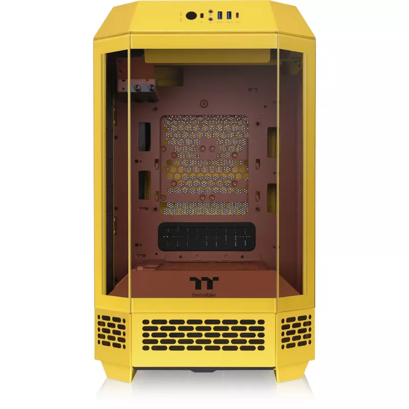 Caja Mini Tower THERMALTAKE The Tower 250 Butter Caramel — microATX/Mini-ITX, compatible con ATX, caja compacta
