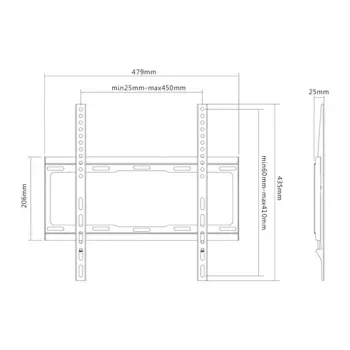 Soporte de TV SUNNE 32-55-EF Negro 139,7 cm (55