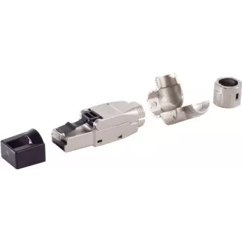 ShiverPeaks 08-51003 Conector RJ45 sin herramientas Cat 6A, en ángulo, STP