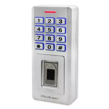 Cerradura con código de huella y RFID QOLTEC 52447 con protección IP68