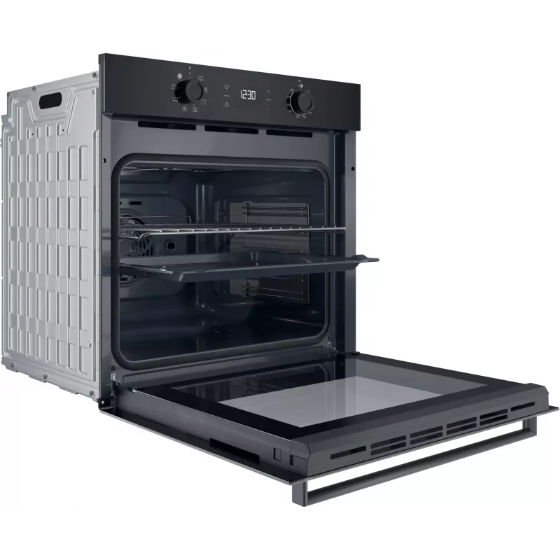 INDESIT Horno | IO K55C B | 71 L | Eléctrico | Catalítico | Electrónico | Altura 59,5 cm | Anchura 59,5 cm | Negro