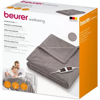 Manta eléctrica Beurer HD 150 XXL Cosy Taupe, 200 x 150 cm