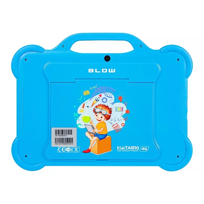 BLOW KidsTAB10 4G tableta, 10,1 pulgadas FHD 1920x1200, octa-core T606 1,6 GHz, 4 GB RAM, 64 GB, Android 12, LTE, GPS, con funda, azul