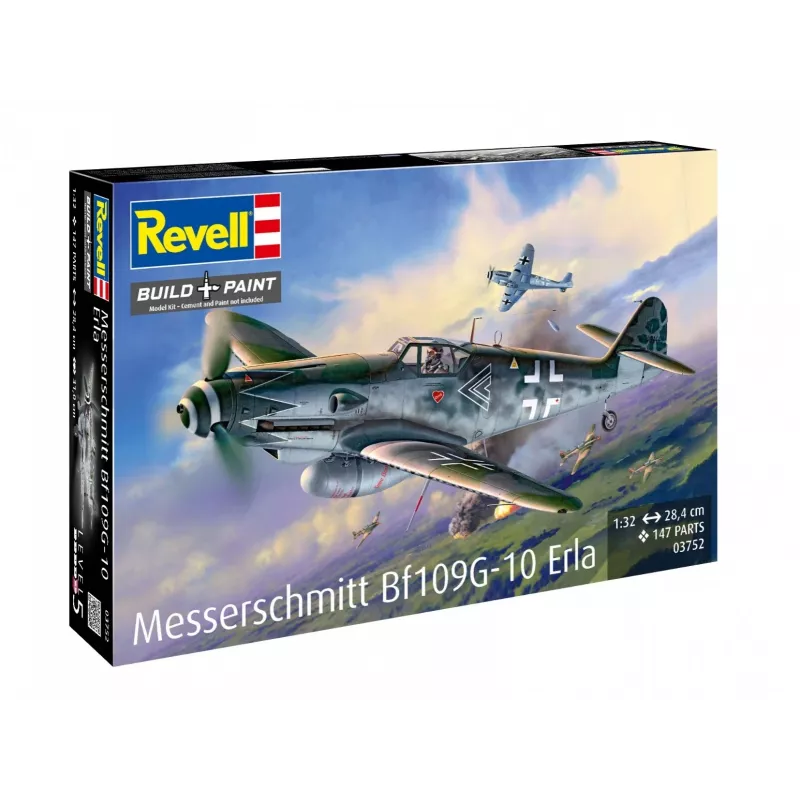 Modelo de avión de plástico REVELL Messerschmitt Bf109G-10 Erla escala 1:32
