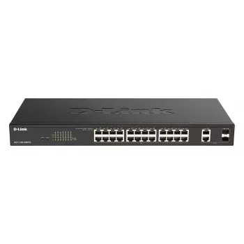 Switch de red D-Link DGS-1100-26MPV2/E Managed L2 Gigabit Ethernet (10/100/1000) Power over Ethernet (PoE) negro