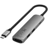 Hub de interfaz Satechi ST-P4SM USB Type-C 10000 Mbit/s gris