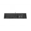 Teclado con cable A4Tech FX60H USB QWERTY – Full-Size 100%, retroiluminado blanco, gris, hub USB