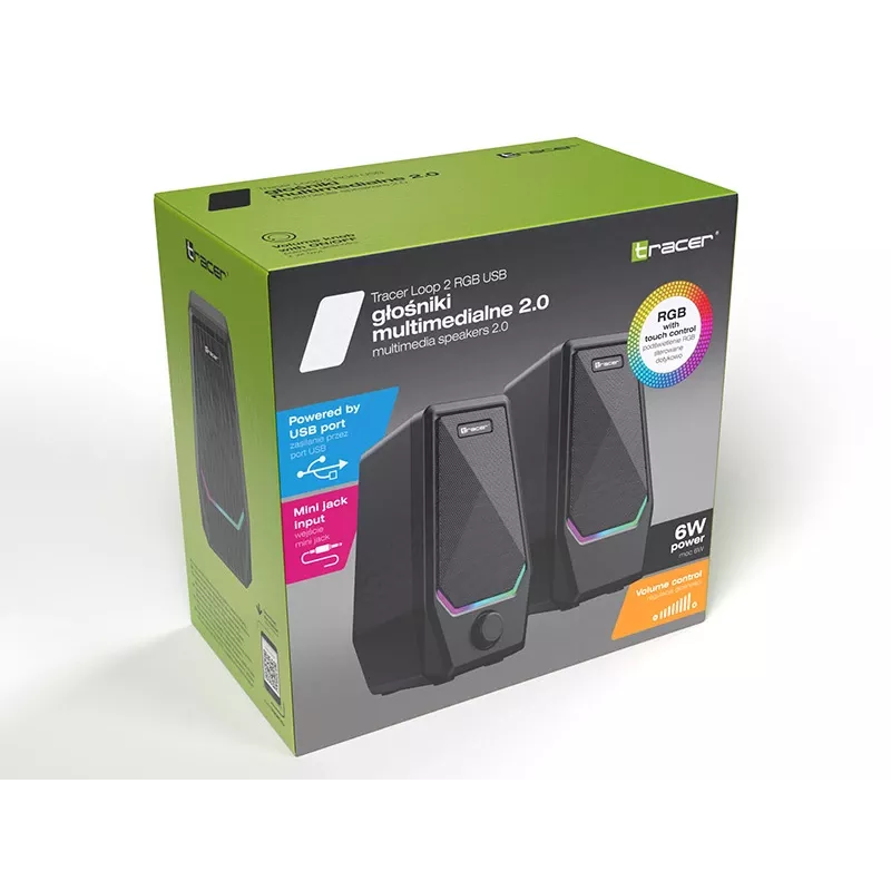 Tracer Loop 2.0 RGB Altavoces multimedia USB 2.0, 6 W