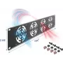 Tapa ciega DELOCK 67416 — accesorio de rack metálico con 4 ventiladores integrados, gris oscuro