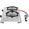 Hornillo de gas Camping Cook CV (Gris, dos fuegos)