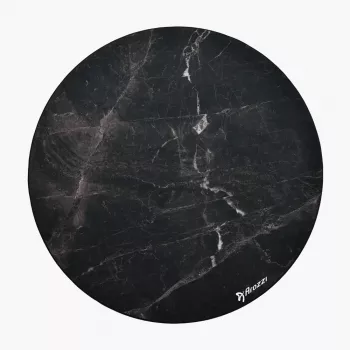 Alfombrilla protectora para sillas Arozzi Zona Round Floor Pad – Negro Marble, alfombrilla protectora redonda para suelos duros y moquetas