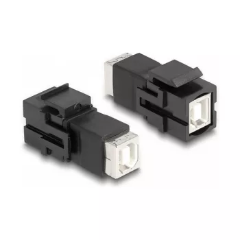 Módulo Keystone DeLOCK USB 2.0 Type-B hembra a USB 2.0 Type-B hembra negro
