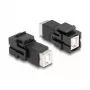 Módulo Keystone DeLOCK USB 2.0 Type-B hembra a USB 2.0 Type-B hembra negro