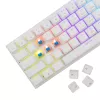 Teclado mecánico gaming White Shark Wakizashi WAKIZASHI-2-US-W-BLUE — distribución US, switches azules