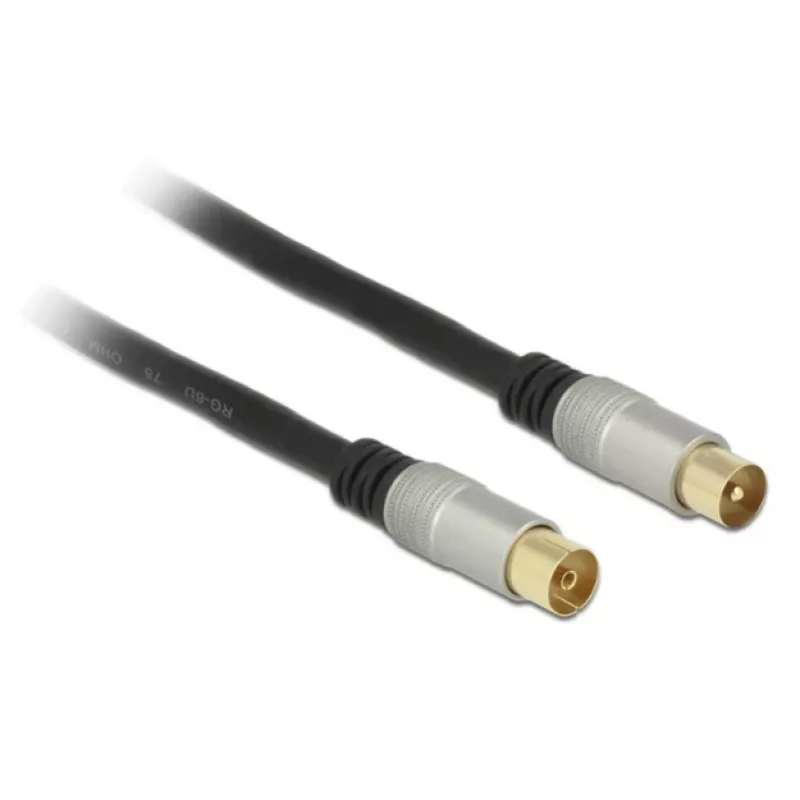 Cable coaxial RG-6/U DeLOCK 88946 2 m IEC Negro