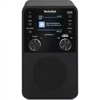 Radio digital TECHNISAT DigitRadio 317 — negra, recepción FM y DAB+