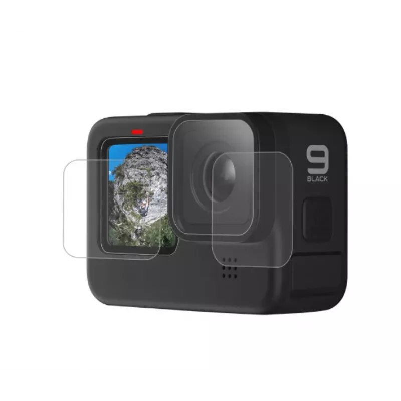 Cristal templado protector de pantalla y objetivo Telesin para GoPro Hero 9 / Hero 10 (GP-FLM-901)