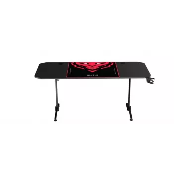 Mesa DIABLO CHAIRS X-Mate negra rectangular fibra de carbono 1600x750x755 mm