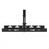 Maclean MC-105 B organizador de cables para debajo del escritorio, acero/ABS, 400 mm, montaje con abrazadera para tableros de 5–50 mm, carga máx. 5 kg, negro