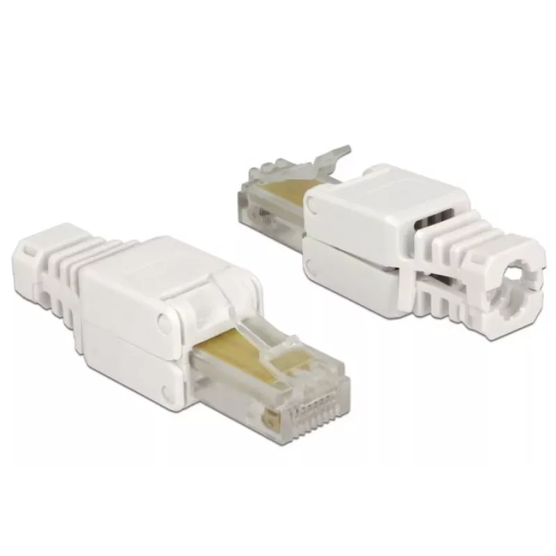 Conector de cable DeLOCK 86415 RJ-45 blanco
