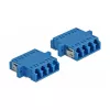 DeLOCK acoplador de fibra óptica LC Quad hembra a LC Quad hembra, Singlemode, azul, 2 uds.