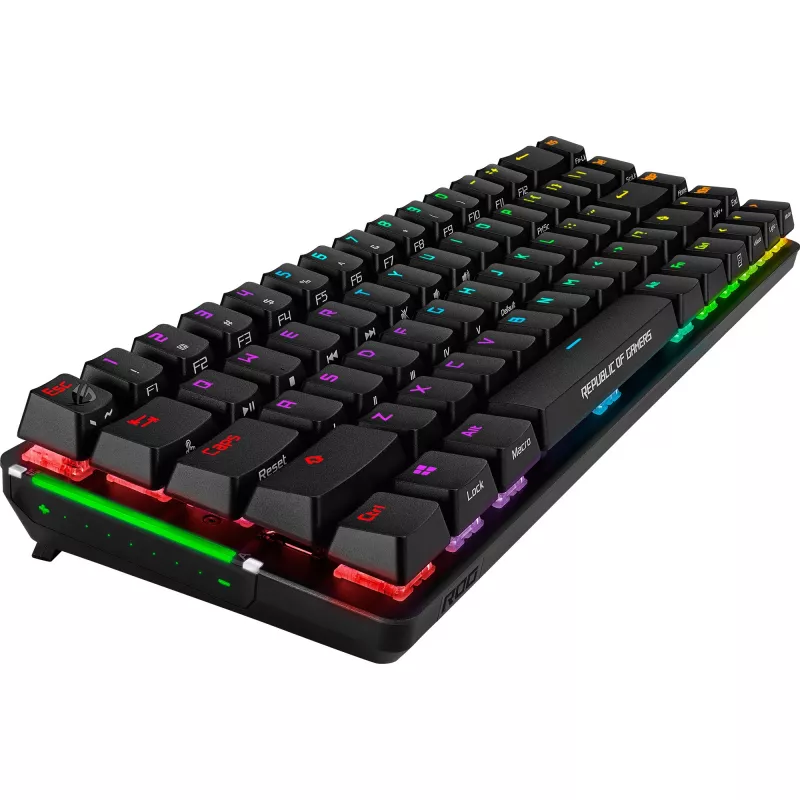 Teclado mecánico ASUS ROG Falchion — diseño compacto 65%, switches Cherry MX Red, retroiluminación RGB