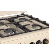 Cocina de gas y eléctrica MPM MPM-56-KRM-14, 56 cm, 4 quemadores de gas, horno eléctrico, crema