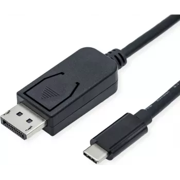 Adaptador de cable de vídeo ROLINE 11.04.5837 3 m DisplayPort USB Type-C negro