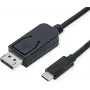 Adaptador de cable de vídeo ROLINE 11.04.5837 3 m DisplayPort USB Type-C negro